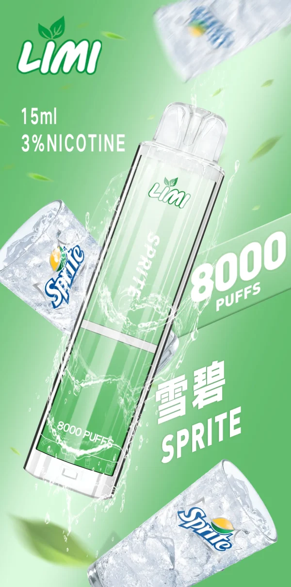 辣妹 LIMI 8000口 發光抛棄式電子煙 8000PUFFS辣妹發光機身：圖片 8